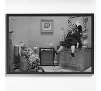 Quarut Black Framed Funny Movie Bathroom Wall Art - Humor Black And White Bridesmaids Poster - Canvas Prints For Hanging To Bathroom Toilet
