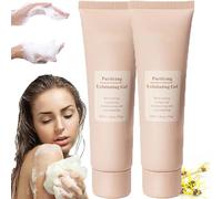 Quarxery Purifying Exfoliating Gel - Exfoliating Gel Brightening, Exfoliating Gel Scrub Face Body Skin, Rubbing Mud, Mud Rub Gel, Deep Cleansing Moisturizing Facial Scrub for All Skin (2 Pcs)
