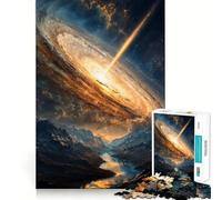 Quasar Galaxy Dreamscape Adults 1000 Piece Jigsaw Puzzle Brain Challenge Toy Stress Relief Clear Cut Wall Art Decor (38x52cm)