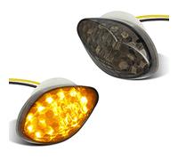 QUASCO Flush Mount Turn Signals Led Smoked Motorcycle Blinkers Compatible with Honda CBR1000RR CBR600F4I CBR600F4 CBR600RR CBR929RR, Amber