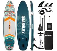 Quashley Inflatable Stand Up Paddle Board with Premium SUP Accessories,Stable Wide Design with Non-Slip EVA Deck for All Skill Levels,Ultra Stable All Around Paddleboard Plant