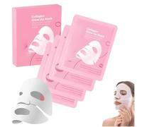 Quasi Bio Collagen Face Mask Overnight,Quasi Collagen Glow Up Mask 2.0,Firm Skin Deep Hydrating Masks for Wrinkle Reduction and Pore Minimization - Glow like Glass Skin (1 Box)