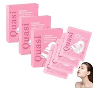 Quasi Bio Collagen Mask, Hydrogel Overnight Masks, Quasi Face Mask- Korean Deep for Radiant Glass Skin Glow, Night Wrapping Face Mask, Glow Like Glass Skin (3 Pack 12 Piece)