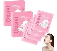 Quasi Bio Collagen Mask, Hydrogel Overnight Masks, Quasi Face Mask- Korean Deep for Radiant Glass Skin Glow, Night Wrapping Face Mask, Glow Like Glass Skin (2 Pack 8 Piece)
