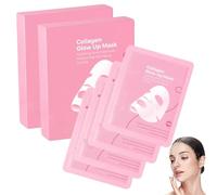 Quasi Bio Collagen Mask, Quasi Face Mask, Korean Collagen Glow up Face Mask 2.0, Firm Skin Deep Hydrating, Fade Fine Lines, Bright and Tight, Elasticity Improvement (8 PCS)