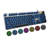 QUASIO Large Print Backlit Keyboard with 7-Color Backlit, Wired USB Lighted Computer Keyboards Oversize Letters Keys Easy to See, Illuminated Keyboard for PC, Laptop,Windows Desktop
