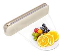 Quasziwa Tin Foil & Cling Film Dispenser and Cutter - Magnetic & No-Drill, One-Hand Operation, Space-Saving Kitchen Organizer for Worktops & Cabinets, Plastic Wrap Dispenser - Fits 31cm Rolls, Latte