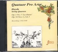 Quatour Pro Arte - Streichquartette Op. 1 / Op. 54 1-