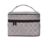 Quatrefoil Grey -Print Waterproof Cosmetic Bag for Travel & Gym - Large Makeup Organizer Compartments, Premium Twill Fabric, Leak-Proof Design
