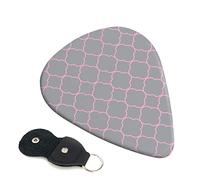 Quatrefoil Grey Printed Guitar pick Guitar Plectrums for Acoustic Guitar Electric Guitar Bass Guitar - Guitar Accessories - 6 Pack 0.96mm