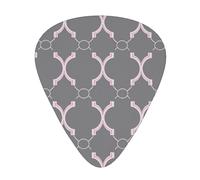 Quatrefoil Grey Printed Guitar Picks 12-Piece Set - Comfortable, Versatile Plectrum for All Guitar Styles & Players
