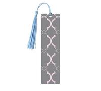 Quatrefoil Grey Printed Metal Bookmarks M - Sky Blue Lightweight Aluminium Book Marker for Books, Journals & Gifts, Ideal Book Lovers, Holiday Decor & Crafts