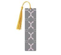 Quatrefoil Grey Printed Metal Bookmarks S - Gold Lightweight Aluminium Book Marker for Books, Journals & Gifts, Ideal Book Lovers, Holiday Decor & Crafts