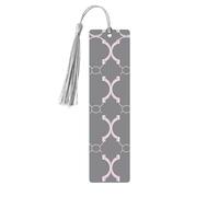 Quatrefoil Grey Printed Metal Bookmarks S - Gray Lightweight Aluminium Book Marker for Books, Journals & Gifts, Ideal Book Lovers, Holiday Decor & Crafts
