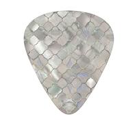 Quatrefoil Moroccan Mother Of Pearl,12 Pcs Guitar Pick,3 Different Thickness Plectrums for Acoustic Guitar Bass Ukulele (0.46mm 0.96mm 0.71mm)