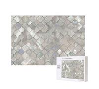 Quatrefoil Moroccan Mother Of Pearl,300 Pieces Wooden Jigsaw Family Game Jigsaw Puzzles for Adults Teens Home Decor