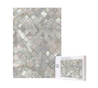 Quatrefoil Moroccan Mother Of Pearl,300 Pieces Wooden Jigsaw Family Game Jigsaw Puzzles for Adults Teens