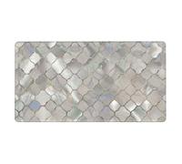Quatrefoil Moroccan Mother of Pearl,Mouse Pad Large Desk Pad Computer Keyboard Mouse Mat with Non Slip Rubber Base 40 x 70 cm