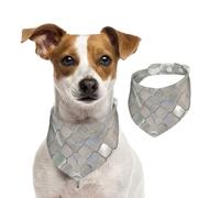 Quatrefoil Moroccan Mother Of Pearl,Pet Bib Scarf Cats Dog Bandana Dogs Towel Bib Adjustable Pet Scarf,L