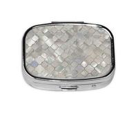 Quatrefoil Moroccan Mother of Pearl, Pill Box Square Pill Case for Pocket Or Purse Small Pill Container Travel Pill Organizer