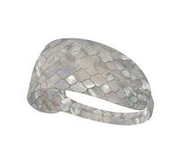 Quatrefoil Moroccan Mother Of Pearl,Sports Sweatband for Unisex Multi Headband Elastic Exercise Hairband