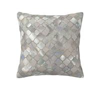 Quatrefoil Moroccan Mother Of Pearl, Throw Pillow Cover Decorative Polyester Pillowcase Soft Cushion Covers 45x45 cm