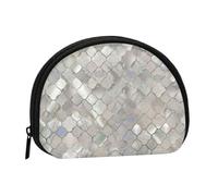 Quatrefoil Moroccan Mother of PearlSmall Makeup Sanitary Napkin Storage Bag,Women's Cosmetic Coin Purse