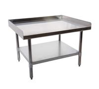 Quattro 1200mm Commercial Stainless Steel Equipment Table Stand | 3 Side Turnup | Galvanised Undershelf & Legs | Easy Assembly | For Restaurants, Cafés & Catering Kitchens