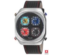 Quattro 43400 Swiss Quartz Black Dial Men's Watch GV2 Black One Size