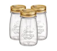 Bormioli Rocco Quattro Stagioni Glass Bottles With Screw Top Lid - 200Ml - Pack Of 3