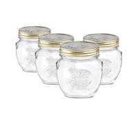 Bormioli Rocco Quattro Stagioni Glass Preserving Jars - 500Ml - Clear - 11Cm X 11Cm - Pack Of 4, Clear