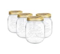 Quattro Stagioni Glass Preserving Jars - 700ml - Clear - Pack of 4