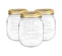Bormioli Rocco Quattro Stagioni Glass Storage Jars - 700Ml - Pack Of 3