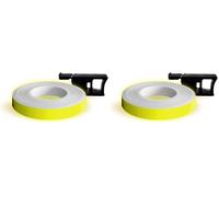Quattroerre 10293 Neon Wheel Stripes with Applicator Tool, 7 mm x 6 mt, Yellow (Pack of 2)