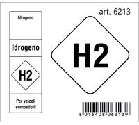 Quattroerre 6213 Sticker Sigla Fuel H2 Hydrogen 2018, 6.5 x 7.5 cm