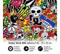 Quattroerre Adhesive Film Sheet, Sticker Bomb, 25 x 35 cm