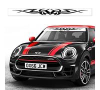 Quattroerre Adhesive Windshield Banner Sunshade Stripe Sticker for Car, Tribal, White, 12.5 x 120 cm