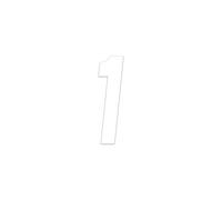 Quattroerre Cross Number 1, h 10 cm, White
