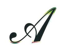 Quattroerre Holographic Letter A Sticker, Black Metal