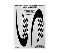 Quattroerre Light Marking Refractive Chequered Stickers, 10 x 12 cm