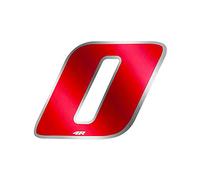 Quattroerre Racing Number 0 Anodized Mini, Red