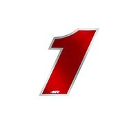 Quattroerre Racing Number 1 Anodized Small, Red