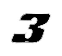 Quattroerre Racing Number 3 Anodized Medium, Black