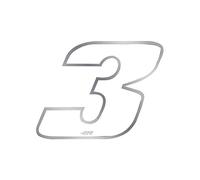 Quattroerre Racing Number 3 Anodized Medium, White