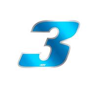 Quattroerre Racing Number 3 Anodized Mini, Blue