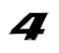 Quattroerre Racing Number 4 Anodized Mini, Black