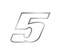 Quattroerre Racing Number 5 Anodized Small, White
