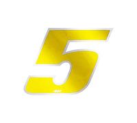 Quattroerre Racing Number 5 Anodized Small, Yellow