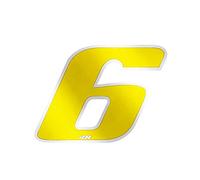 Quattroerre Racing Number 6 Anodized Small, Yellow