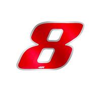 Quattroerre Racing Number 8 Anodized Mini, Red